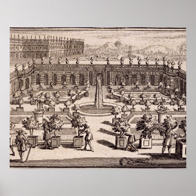 Affiche Gardeners working in orange garden from 'Le Pa (Devant)