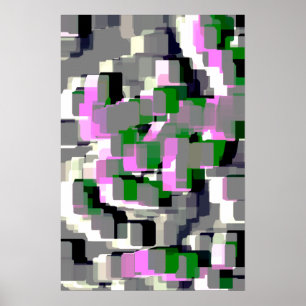 Affiche "Gardenias" Art géométrique