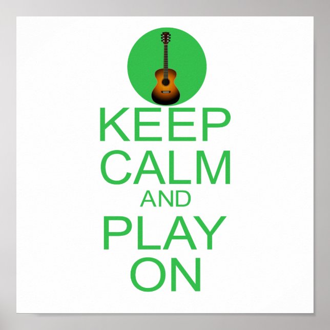 Affiche Garder calme Guitare Parodie (Devant)