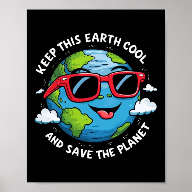 Affiche Garder ce Jour des terres Cool de la Terre (Devant)