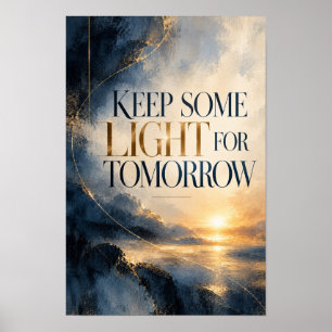 Affiche Garder de la lumière pour demain Typographie Inspi