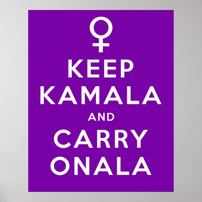 Affiche Garder Kamala et Continuer Onala Fond Violet (Devant)