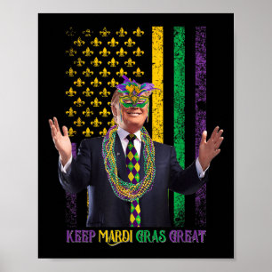 Affiche Garder Mardi Gras Grand Amusant Trump Mardi Gras 2