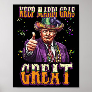 Affiche Garder Mardi Gras Grand Amusant Trump Mardi Gras 2