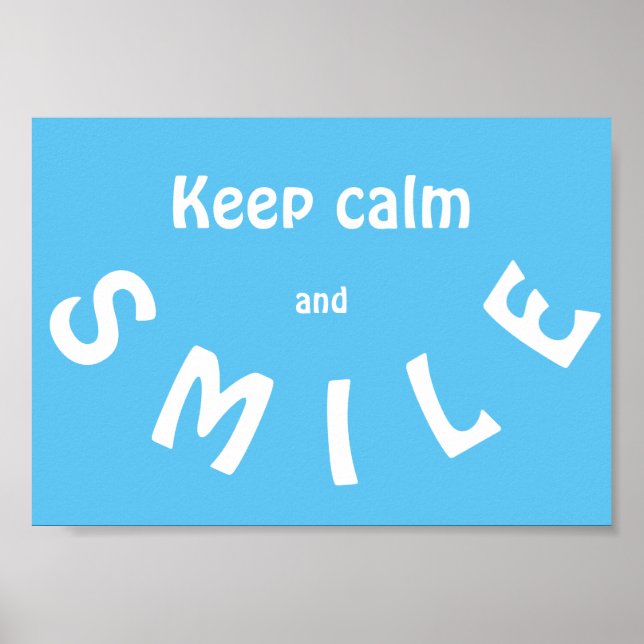Affiche Garder son calme et sourire (Devant)