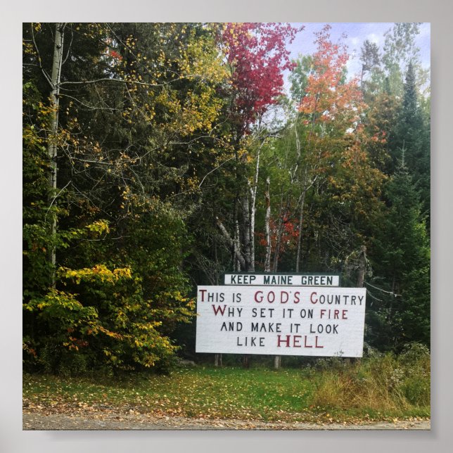 Affiche garder vert maine (Devant)