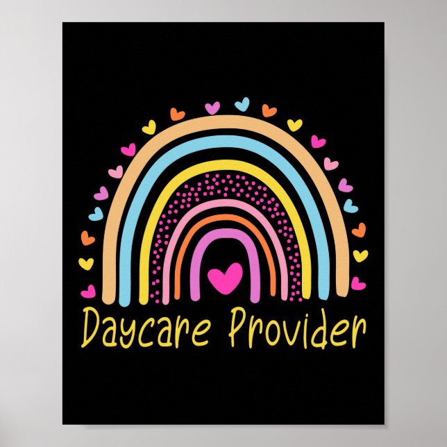 Affiche Garderie de garderie enseignant Rainbow (Devant)