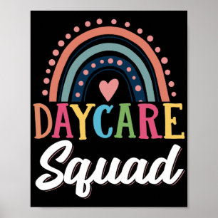 Affiche Garderie de garderie Squad Toddler Arc-en-ciel