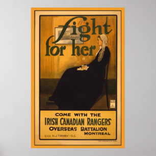Affiche Gardes forestières canadiennes irlandaises, après