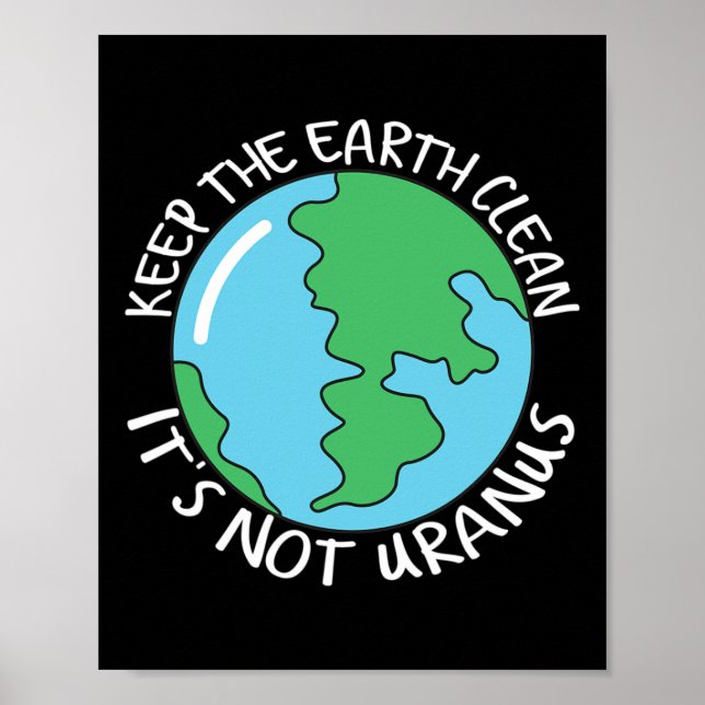 Affiche Gardez la Terre propre Ce n'est pas Uranus (Devant)