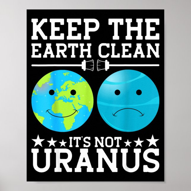 Affiche Gardez la Terre Propre Ce N'est Pas Uranus  (Devant)