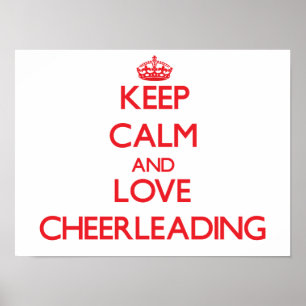 Affiche Gardez le calme et aimez Cheerleading