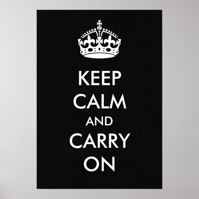 Affiche Gardez le calme et continuez sur du papier Kraft n (Devant)