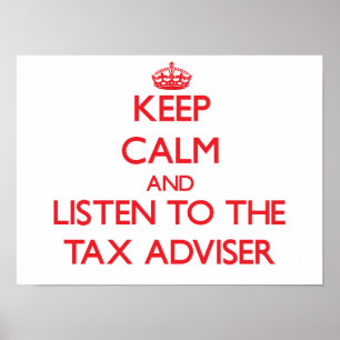 Affiche Gardez le calme et écoutez le conseiller en