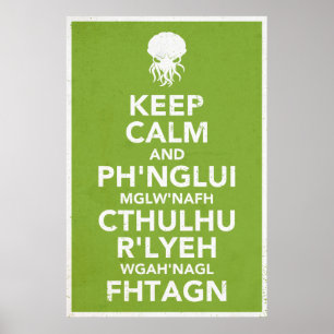 Affiche Gardez le calme et le Fhtagn