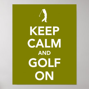 Affiche GARDEZ le calme et le golf sur le vert