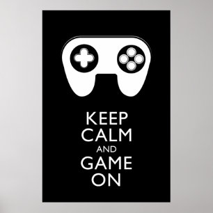 Affiche GARDEZ LE CALME ET LE JEU EN MARCHE - Pavé de jeu