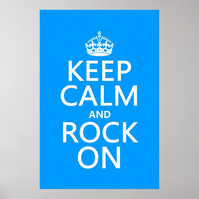 Affiche Gardez le calme et le rock allumé (n'importe quell (Devant)