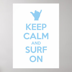 Affiche Gardez le calme et le Surf allumés
