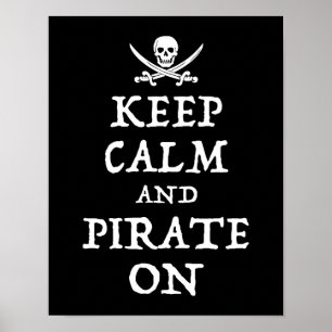 Affiche Gardez Le Calme Et Piratez