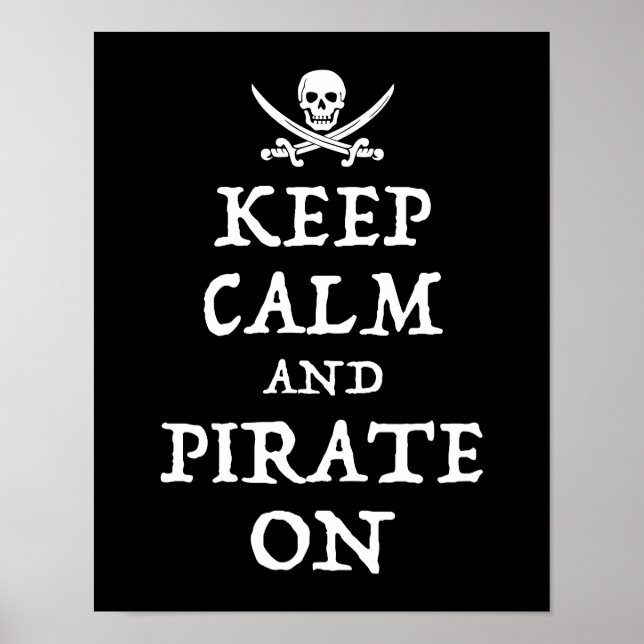 Affiche Gardez Le Calme Et Piratez (Devant)