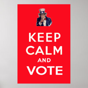 Affiche Gardez le calme et votez