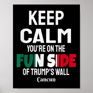 Affiche Gardez Le Calme Sur Le Côté Amusant De Trump Wall