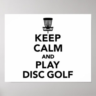 Affiche Gardez le golf de disque de calme et de jeu