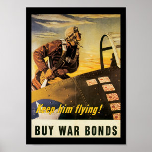 Affiche Gardez-le la deuxième guerre mondiale de vol