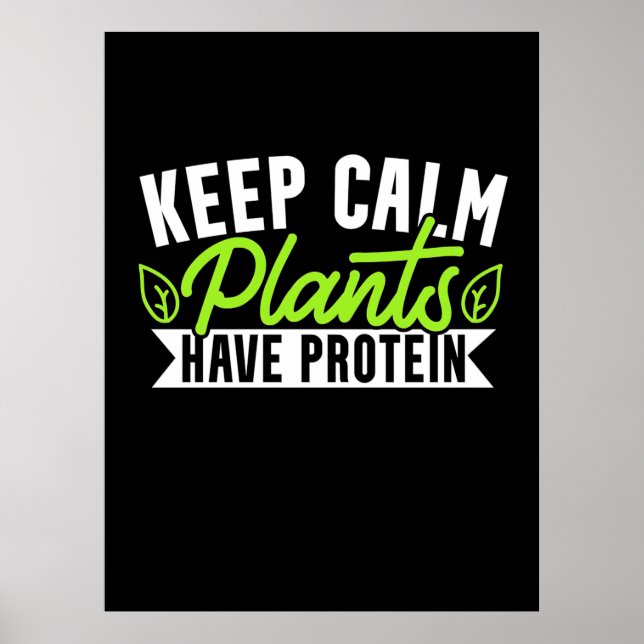 Affiche Gardez Le Plante Calme Avec Protéine (Devant)