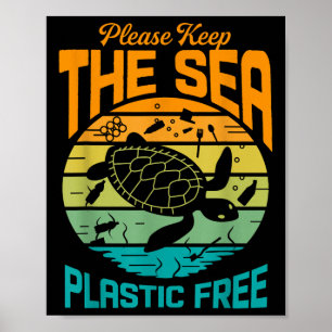 Affiche Gardez Le Plastique De Mer Libre Dire, Pr De l'env