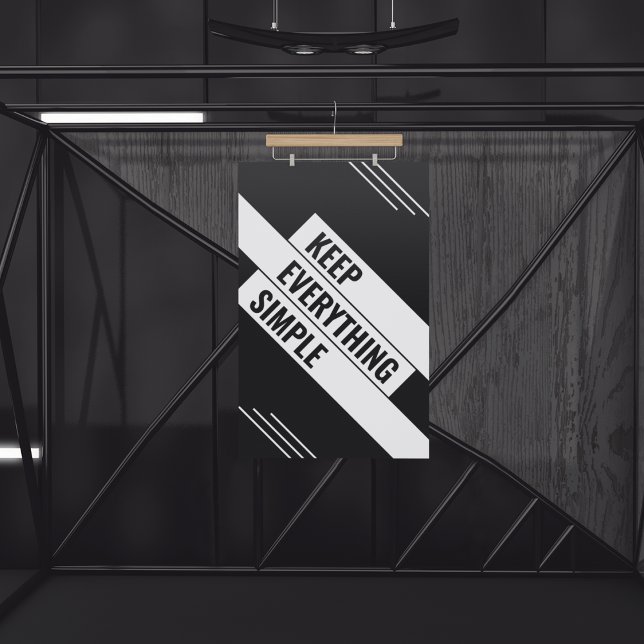 Affiche Gardez-le simple (Keep Everything Simple Typography)