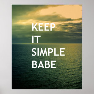 Affiche Gardez-le simple bébé