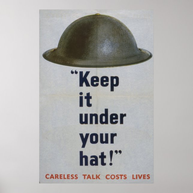 Affiche Gardez-le sous votre Casquette, 1944-1945 (Devant)