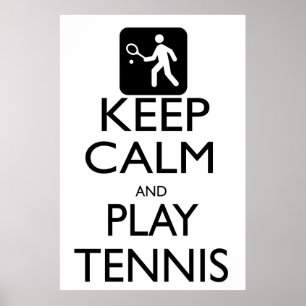 Affiche Gardez le tennis de calme et de jeu
