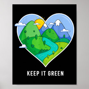 Affiche Gardez-le vert, sauvez la planète jour de la terre
