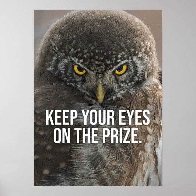 Affiche Gardez Les Yeux Sur Le Prix - Motivation Animale (Devant)