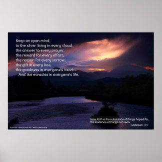 Affiche Gardez Un Esprit Ouvert...Affiche Inspirationnelle