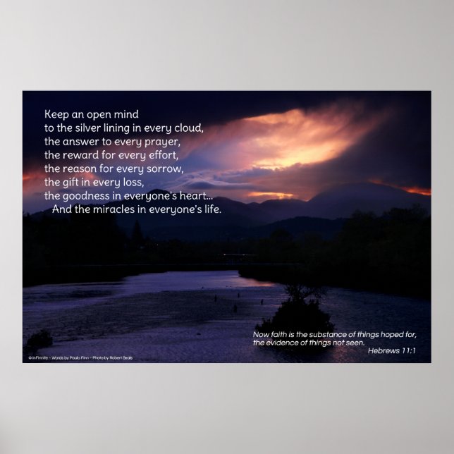 Affiche Gardez Un Esprit Ouvert...Affiche Inspirationnelle (Devant)