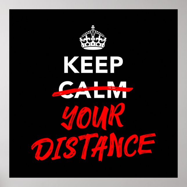 Affiche Gardez vos distances (Devant)