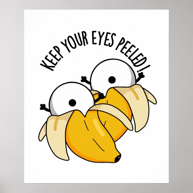 Affiche Gardez Vos Yeux Peints Funny Eyeball Pun (Devant)