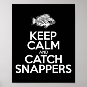 Affiche Gardez votre calme et attrapez du poisson - Pêcheu