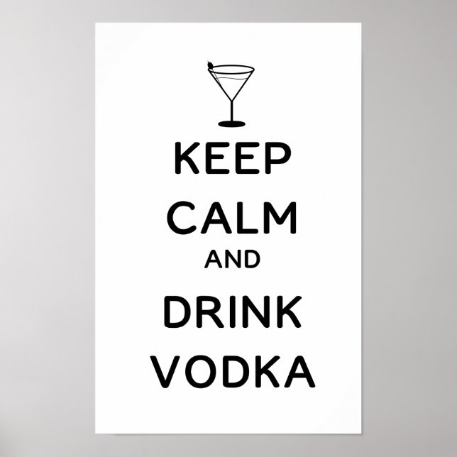 Affiche Gardez votre calme et buvez du Vodka (Devant)