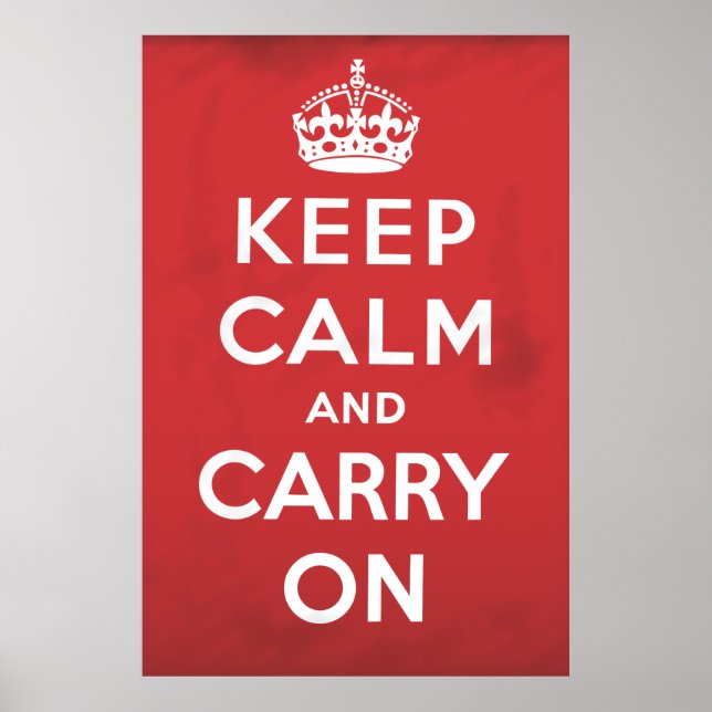 Affiche Gardez votre calme et continuez (Devant)