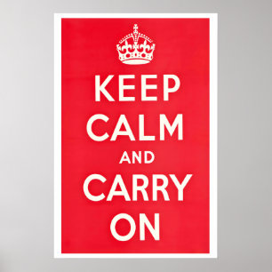 Affiche Gardez votre calme et continuez - Inspiration Vint