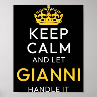 Affiche Gardez Votre Calme Et Laissez Gianni S'en Occuper