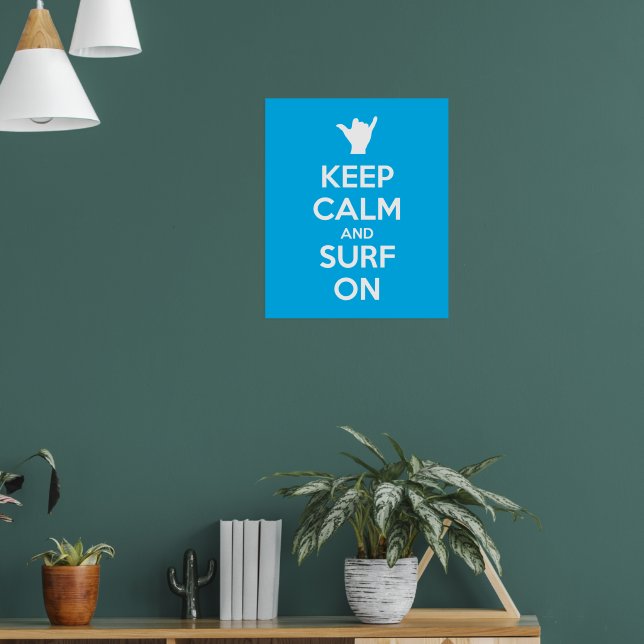 Affiche Gardez votre calme et surfez (Salon 1)