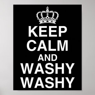Affiche Gardez votre calme et Washy Washy drôle de bateau