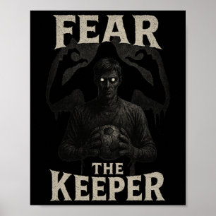 Affiche Gardien de but de football effrayant Horreur Peur