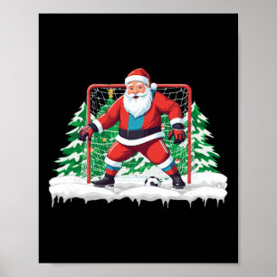 Affiche Gardien de but de football Santa Joueur de footbal